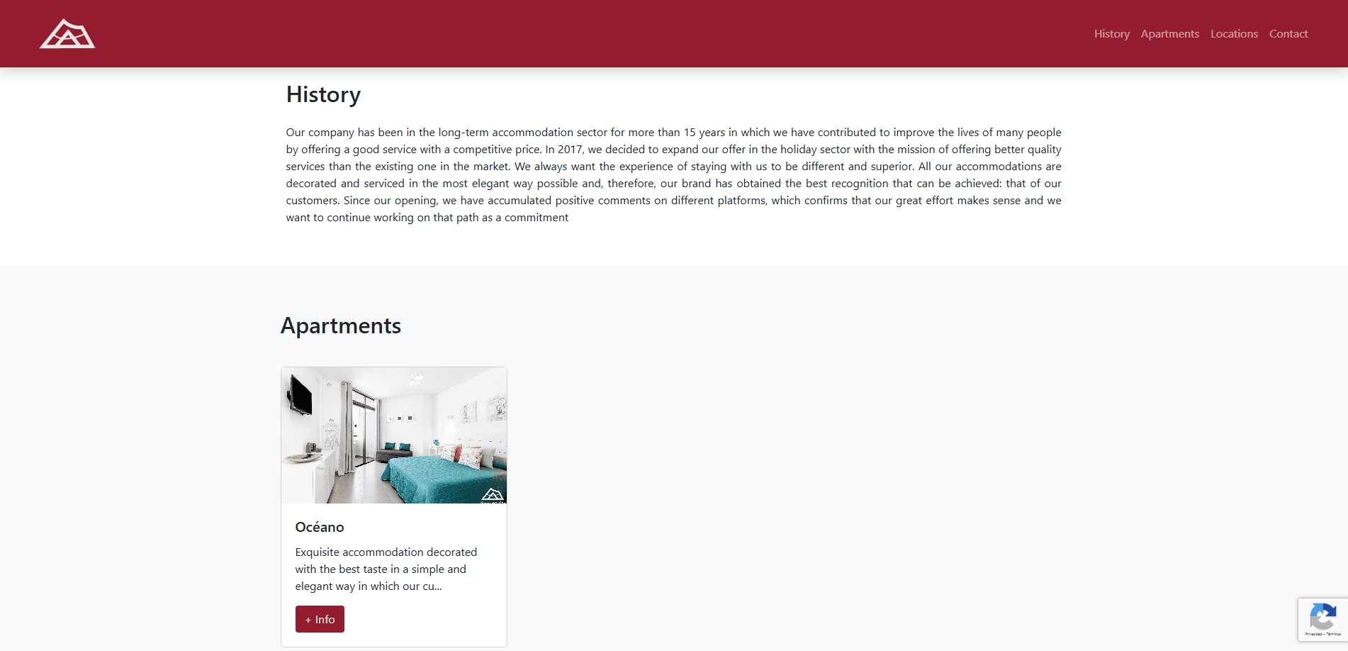 Private Accommodation Website - REACT & TYPESCRIPT